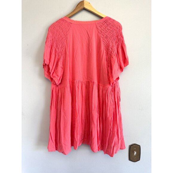 VICI Coral Mini Shift Dress Pullover Lightweight Comfy Lined Short Sleeve MEDIUM - Picture 8 of 8